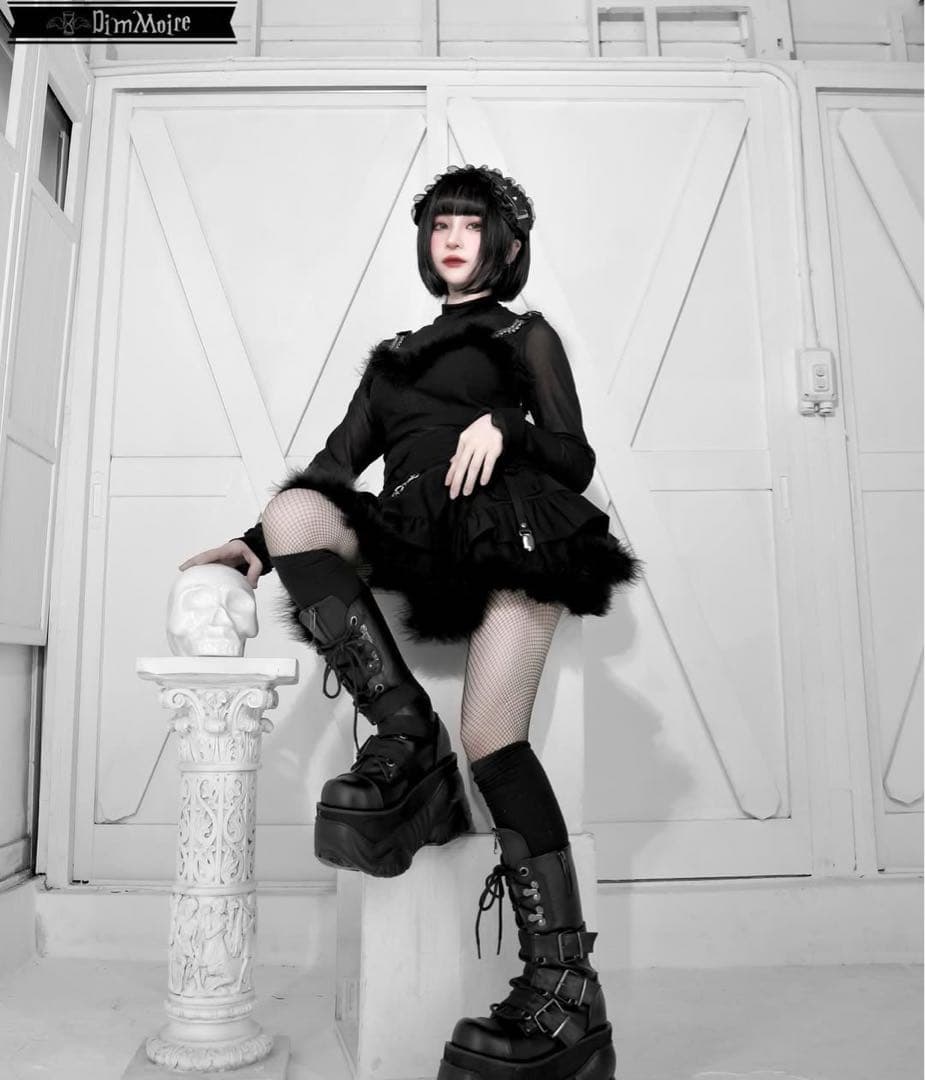 送料無料 新品未使用 dimmoire ディムモアール 刻印ヘッドドレス 黒