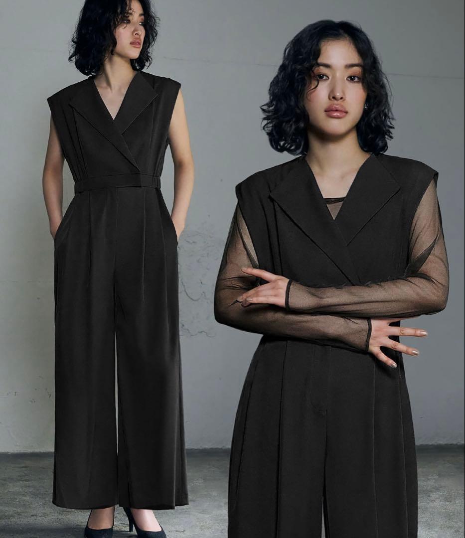 kana niana スタンドアウトカラー パンツドレス 結婚式 S