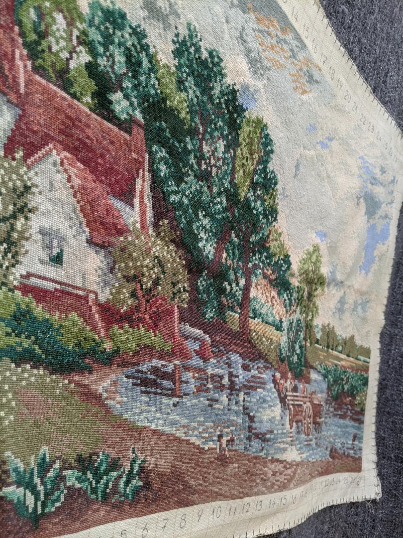 ヨーロッパ式刺繍絵タペストリー:  At the 