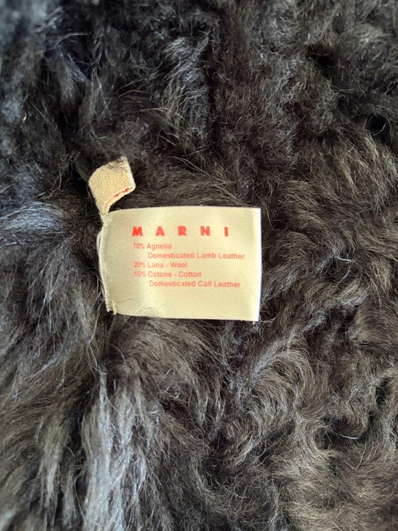 【購入希望値段交渉受付ます】MARNI ムートン シングルライダースジャケット