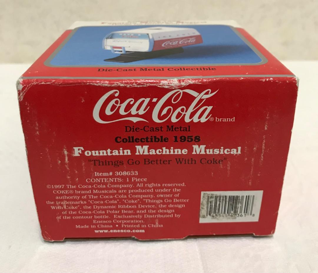 コカコーラ 1958 ファウンテンマシン ミュージカル エネスコ　箱・証明書付