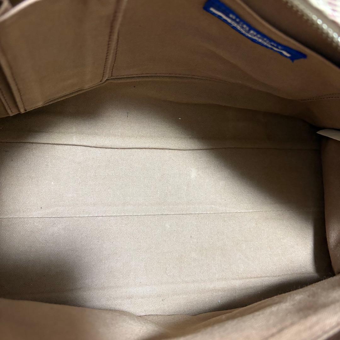 バーバリーロンドン ブルーレーベル ハンドバッグ トート ノバチェック　レッド