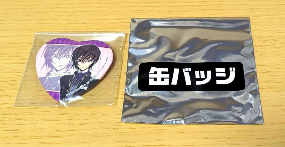 コードギアス 反逆のルルーシュ 一番カフェ 缶バッジ ハート缶 ルルーシュA