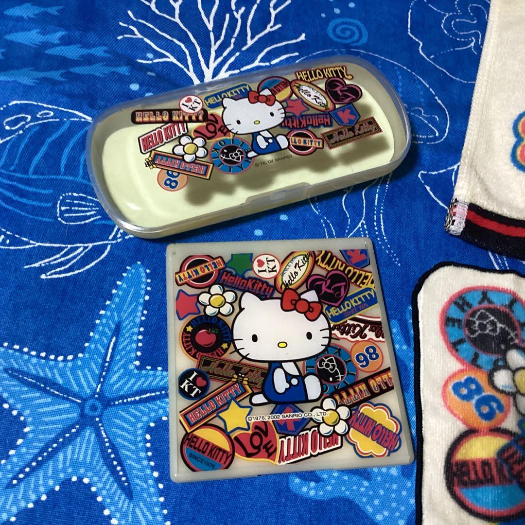 3428ハローキティマークホワイト　ハンカチ &タオルセット