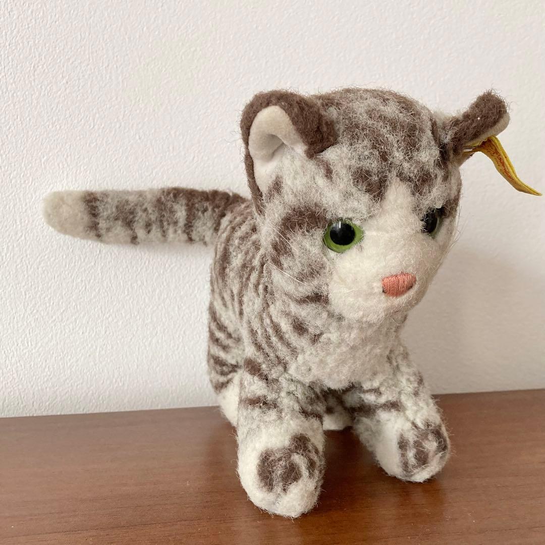 オールドシュタイフ　ネコ　アメリカンショートヘア　猫　ぬいぐるみ　ヴィンテージ