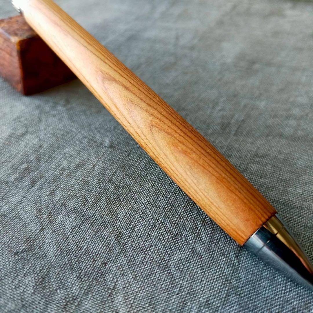 伊勢神宮　御神木　御山杉　ハンドメイド　木軸シャープペン　0.5mm　シルバー