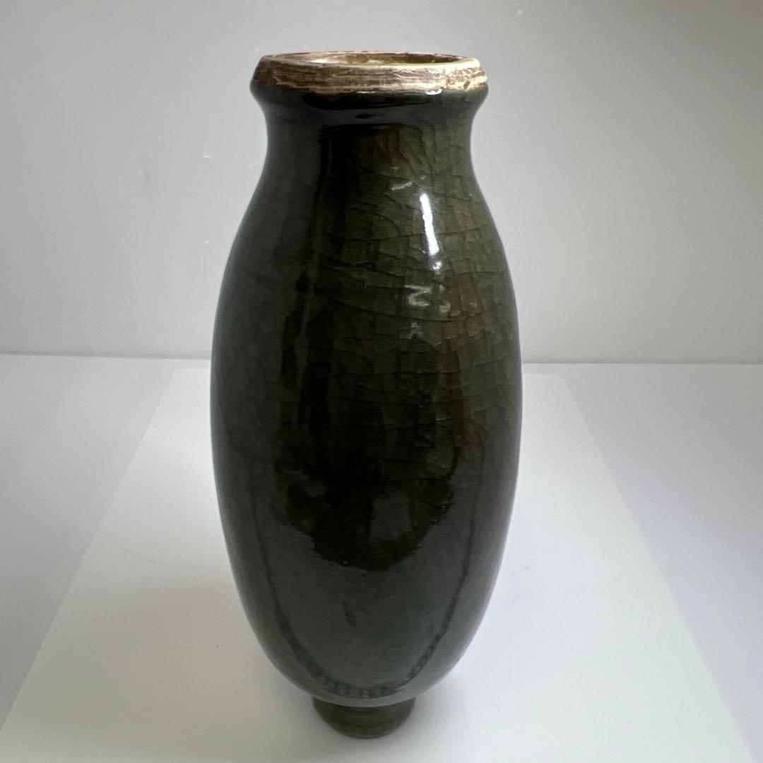 中国明時代　七官青磁花瓶　高さ29.5㎝ 東Y7-0605①