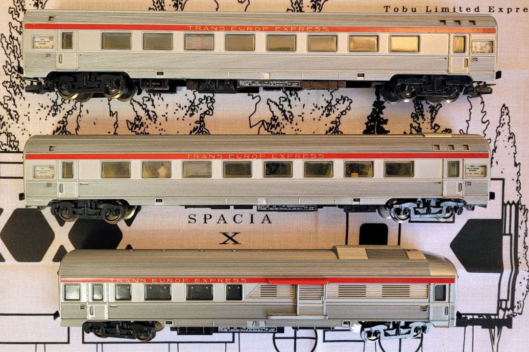 HOゲージ　TEE（トランス・ヨーロッパ・エクスプレス）車両6両セットJOUEF