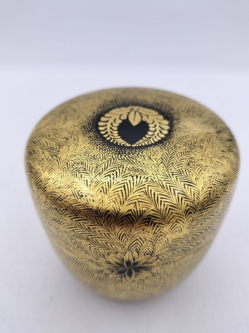 c432 大棗 上り藤にしのぶ 二千年記念 山中塗 関翠雲 木箱 茶道具 古物