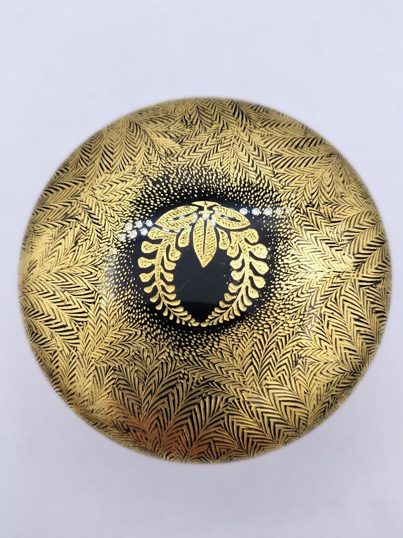 c432 大棗 上り藤にしのぶ 二千年記念 山中塗 関翠雲 木箱 茶道具 古物