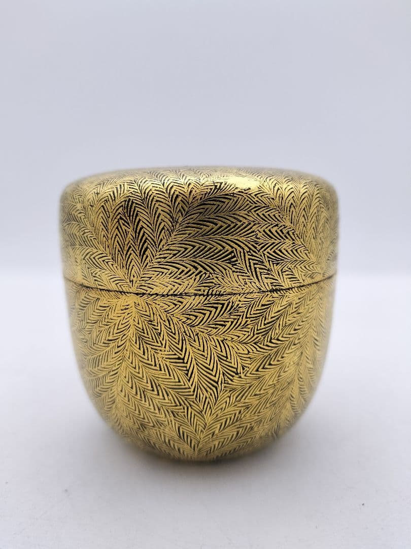 c432 大棗 上り藤にしのぶ 二千年記念 山中塗 関翠雲 木箱 茶道具 古物