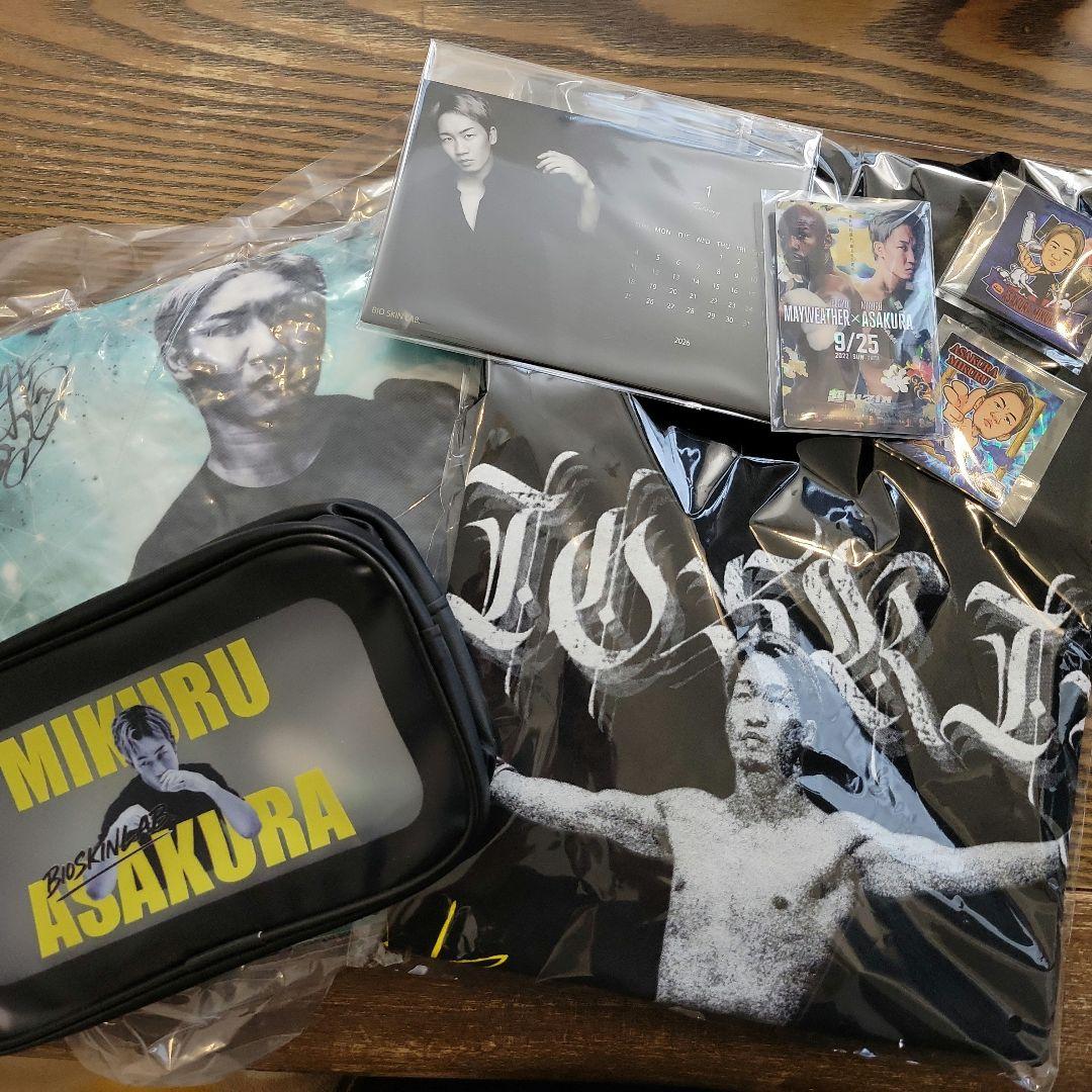 ひー朝倉未来応援tシャツ(Lサイズ)、クッションなど