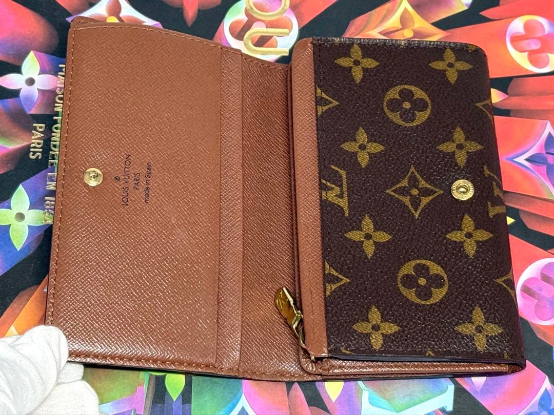 良品！ルイヴィトン　ポルトモネ・ビエ・トレゾール　L字型ファスナー財布