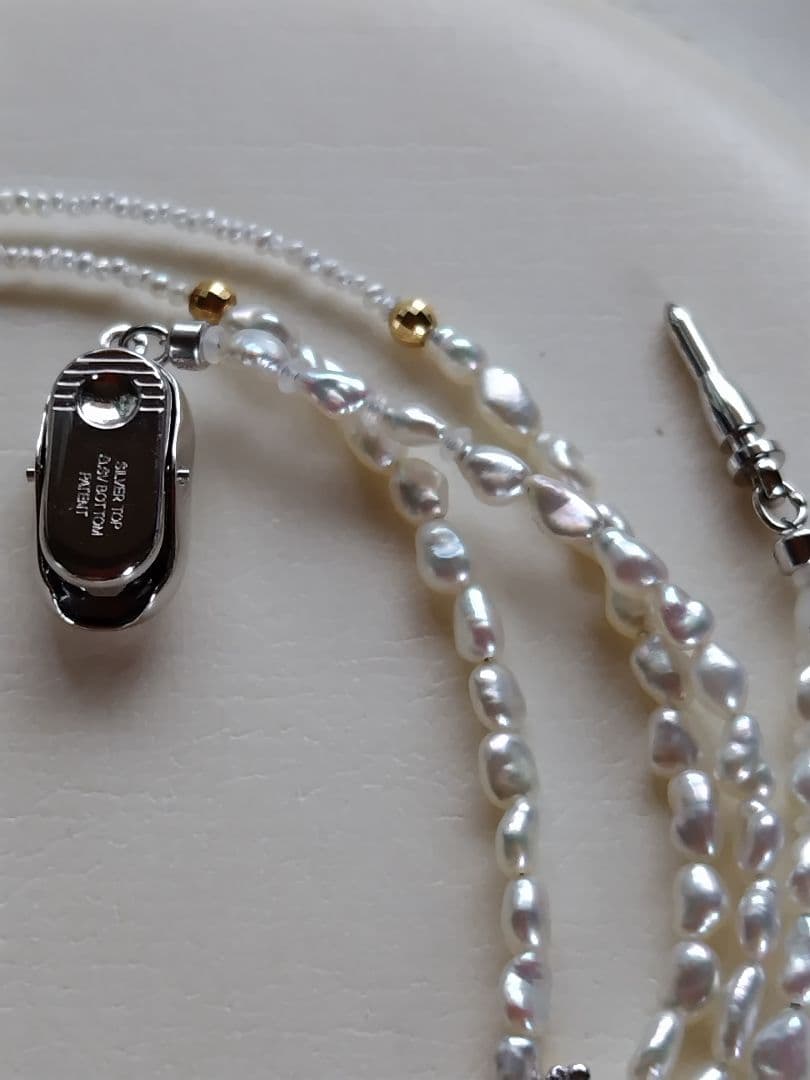 白蝶真珠、アコヤ真珠、ベビーパール、芥子パール、砂ケシパールの、Yネックレス