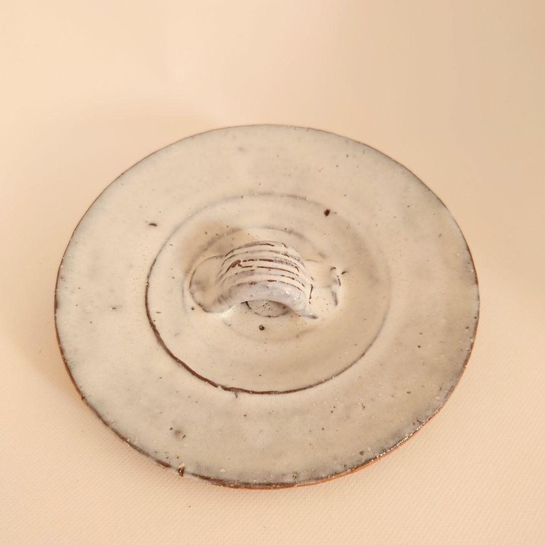 萩焼　水指（人間国宝）十一代三輪休雪 替蓋（塗蓋）　裏千家淡々斎花押 共箱あり