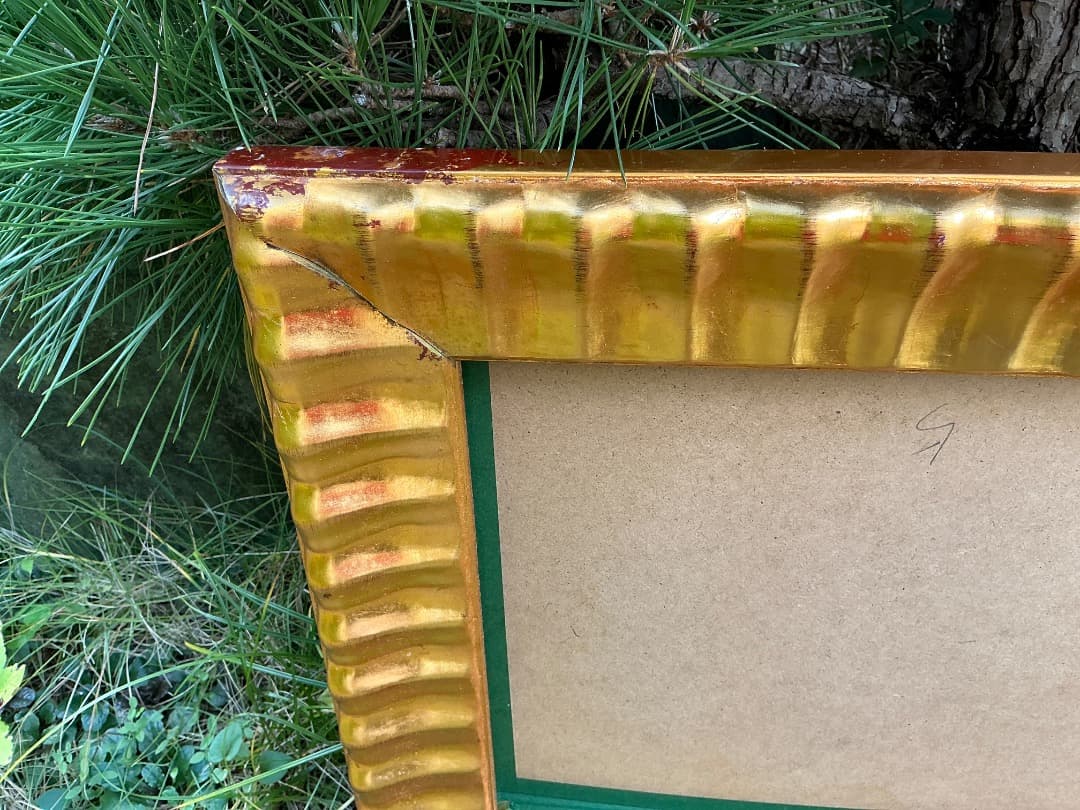 【新品訳あり】ゴールドリブデザイン油彩額縁