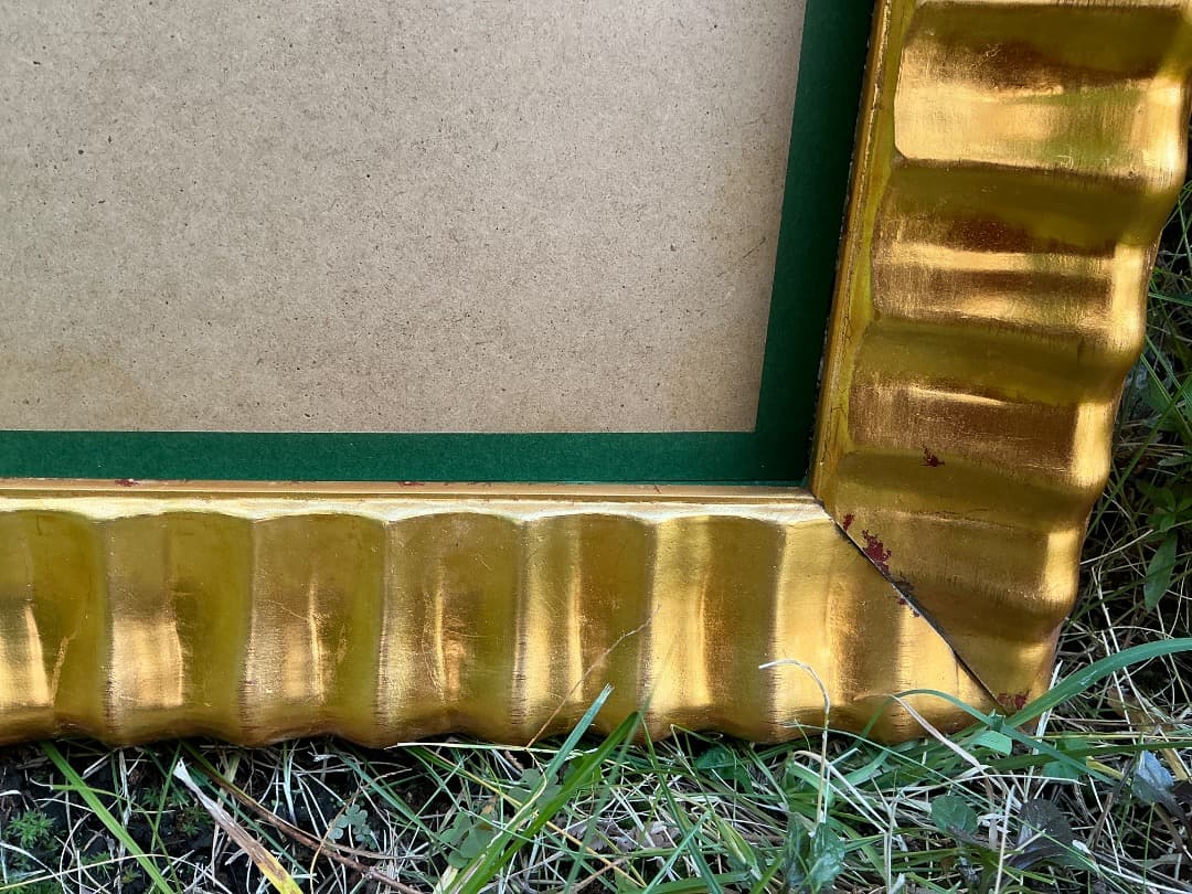 【新品訳あり】ゴールドリブデザイン油彩額縁