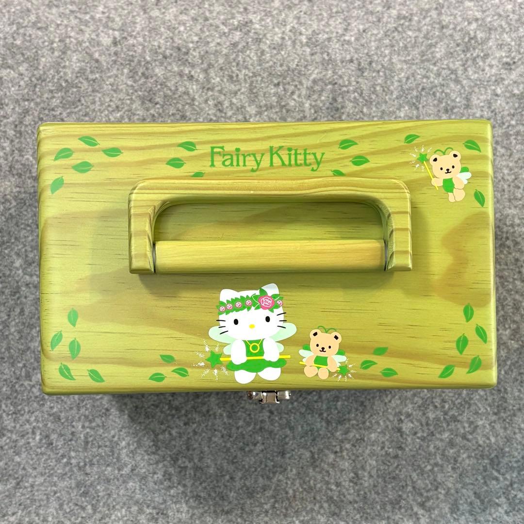 フェアリーキティ 妖精 木製 ソーイングボックス 裁縫箱 グリーン