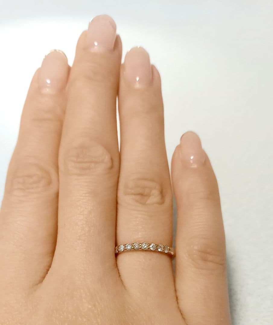 ☆最終値下げ☆k18YGハーフエタニティリング0.30ct