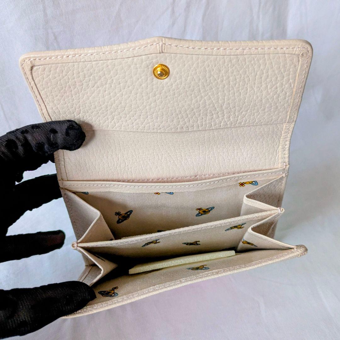 vivienne westwood ハラコ レオパード 三つ折り財布 ORB