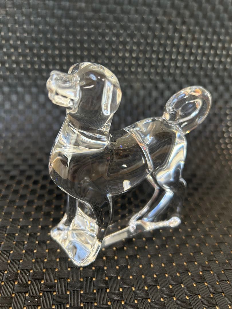 【美品】バカラ　baccarat 干支　犬　置物　ガラス　クリスタル