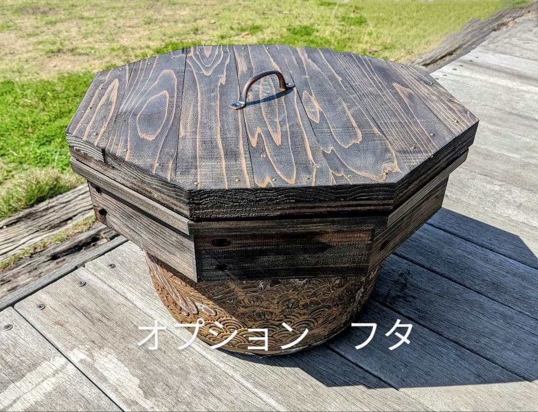 睡蓮鉢木枠カバー　50cmタイプ