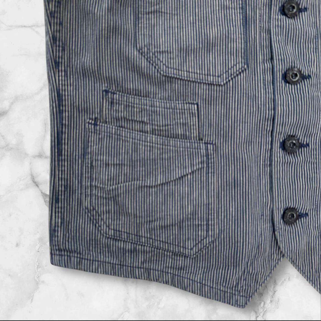 SUGAR CANE ヒッコリーストライプ ワークベスト