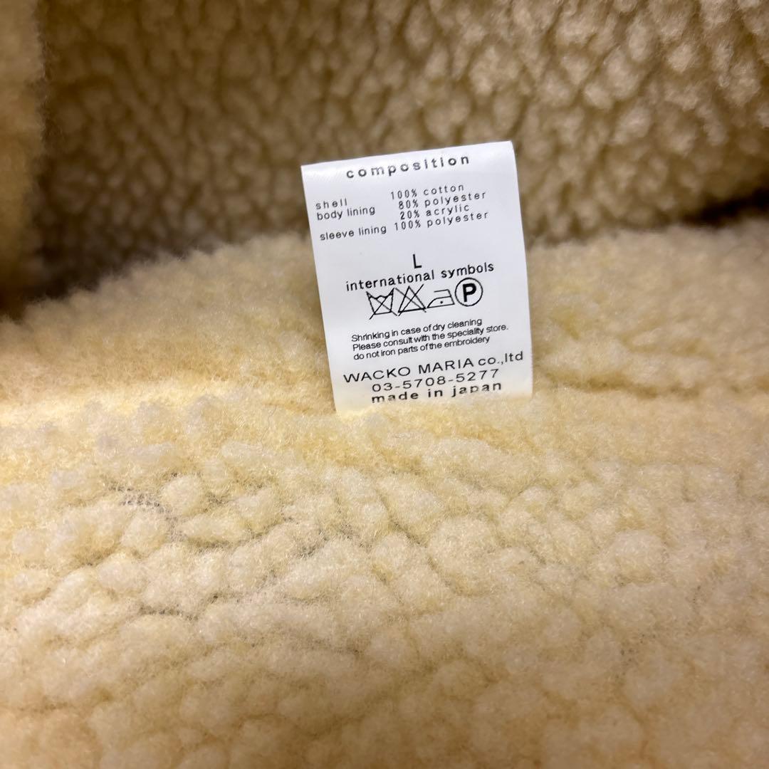 【希少デザイン】　ワコマリア　コーデュロイ　ボアジャケット　ブラック　ワッペン