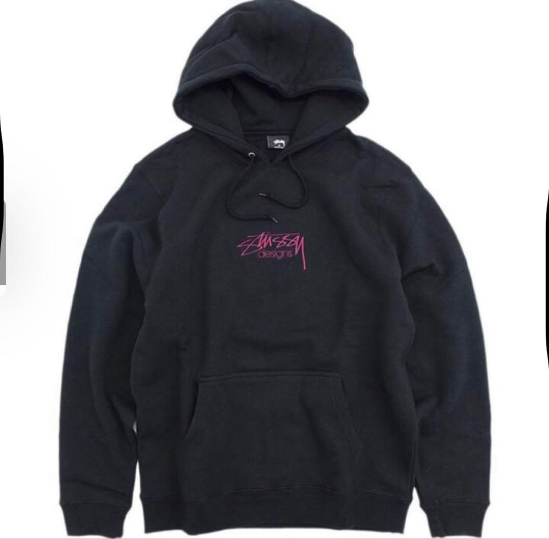 STUSSY ブラック　パーカー　正規品　レア