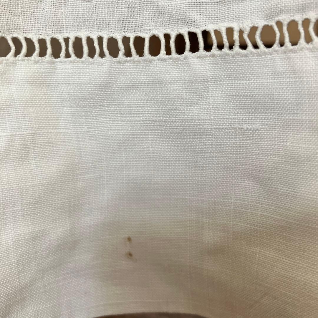 フランス アンティーク リネン シーツ 麻 モノグラム 刺繍 カーテン　布地