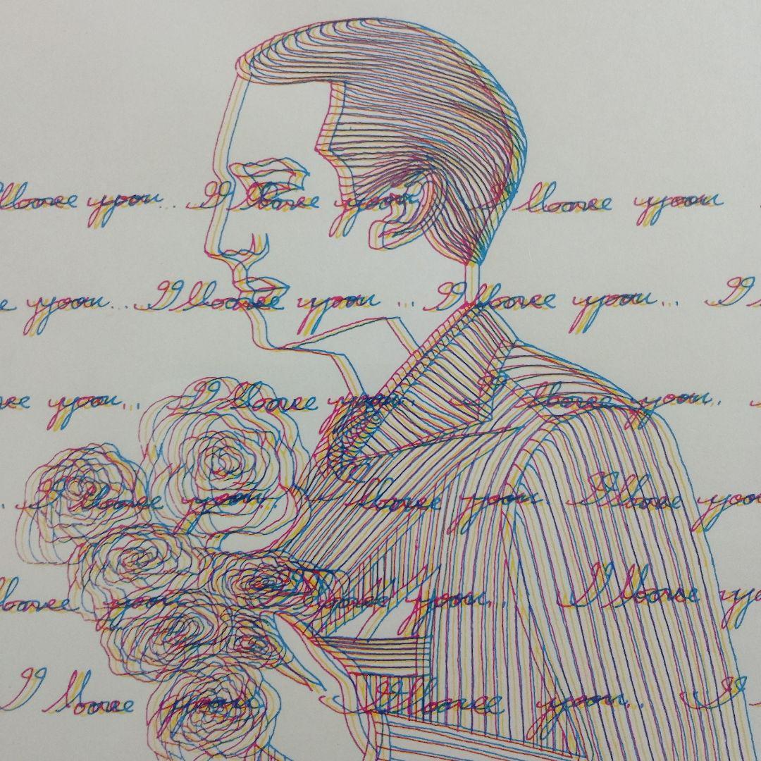 \"新品\"シルクスクリーン 靉嘔あいおう『I Love You』草土社額装、共箱付