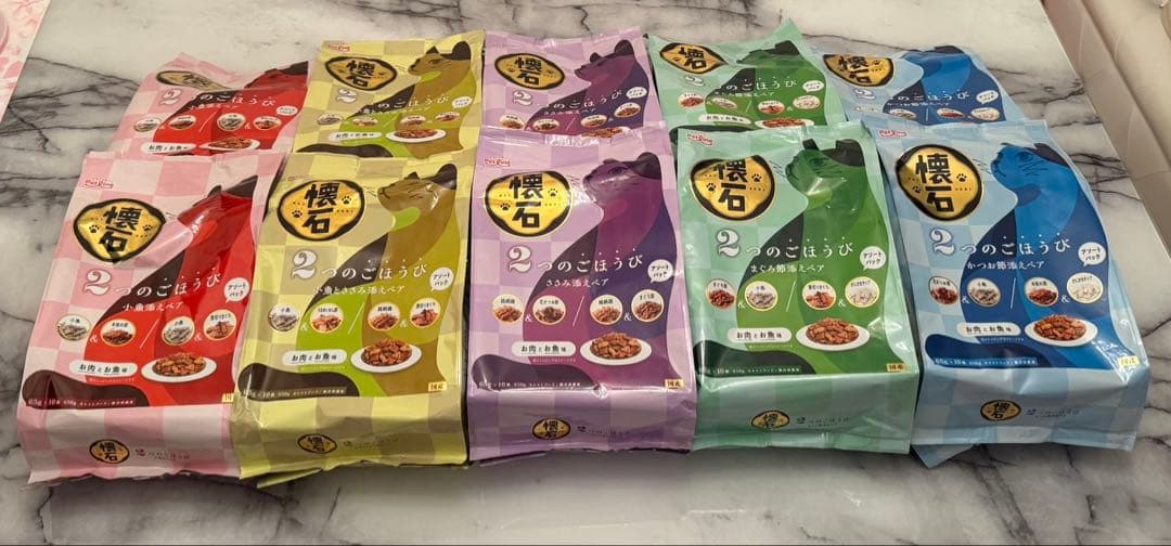 Petline 懐石 2つのごほうび　65g×10袋×10セット(5種)