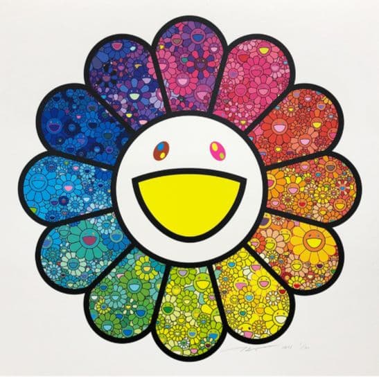 村上隆　エディションサイン入り版画「お花の森」ED100