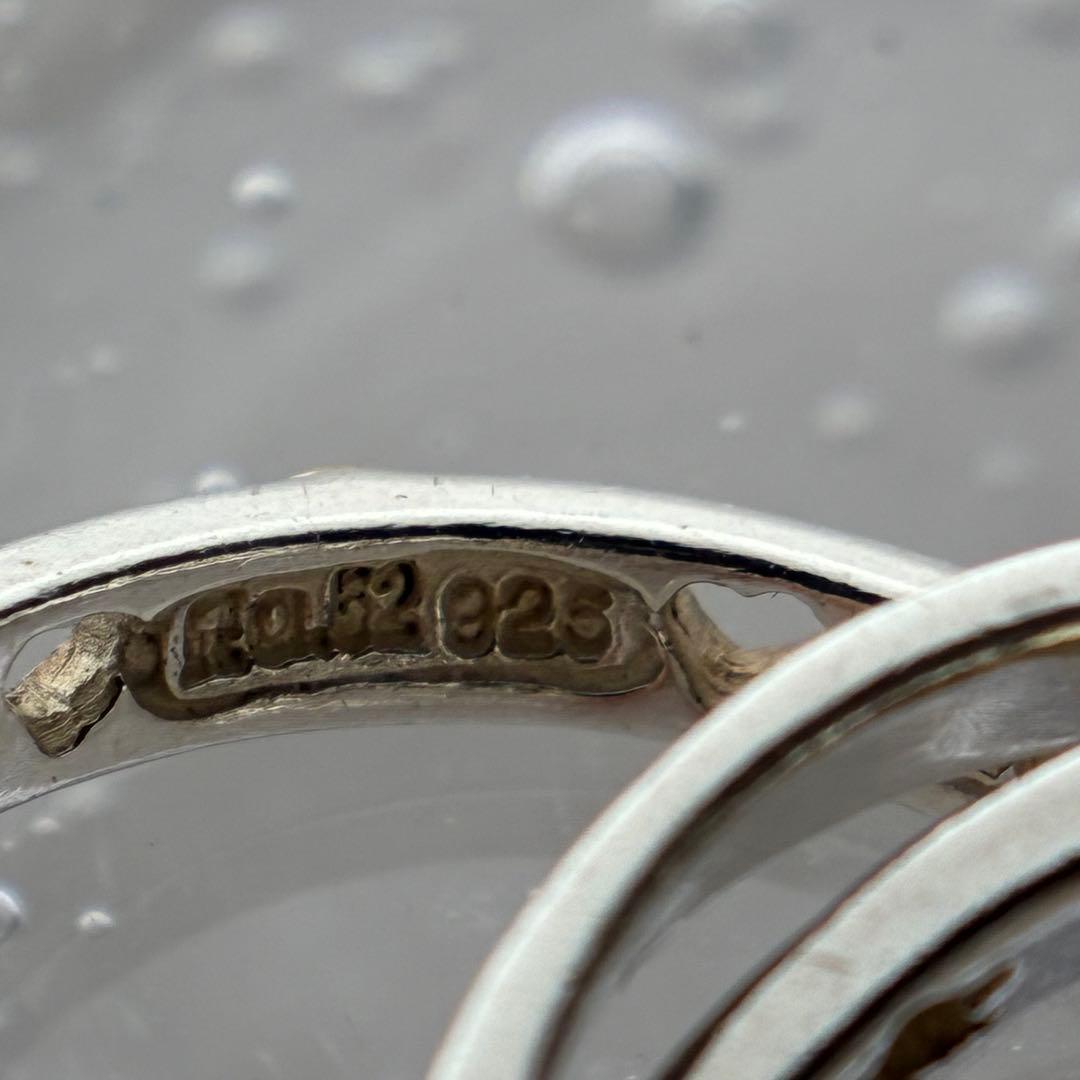 【フォリフォリ】三連リング＊シルバー ＊指輪9号＊レディース