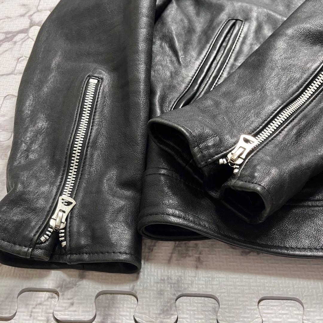 羊革/XLsize/美品✨ schott シングルライダース 希少モデル 黒