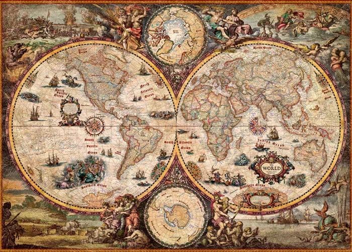 ドイツ輸入    古代世界地図  パズル2000P