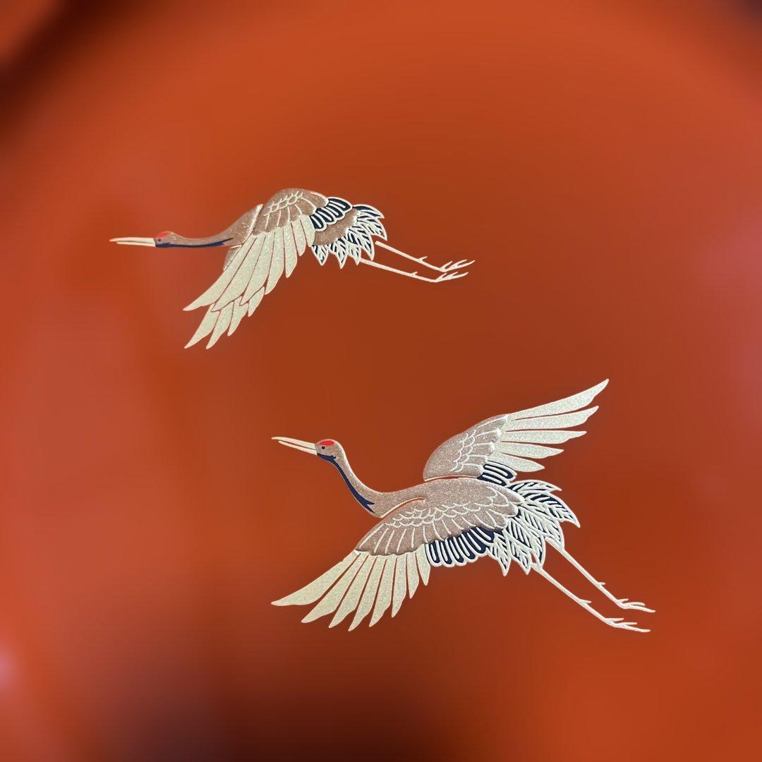 漆塗り　お盆　金の蒔絵　26日迄の出品