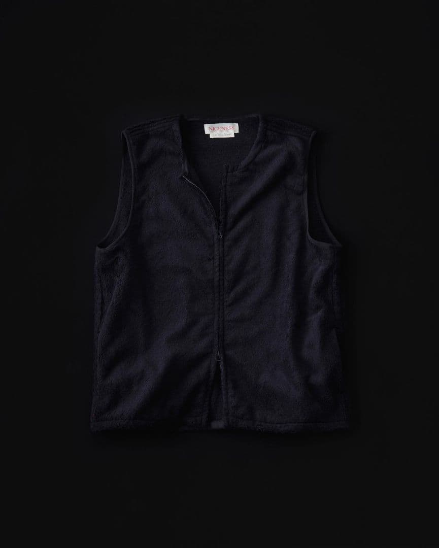 新品NICENESS 22AW別注ワイルドシルクボアベストWALTER