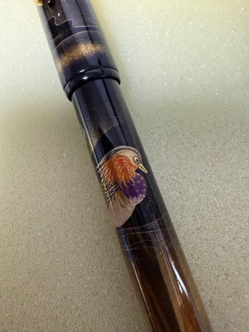 パイロット万年筆蒔絵、おしどり