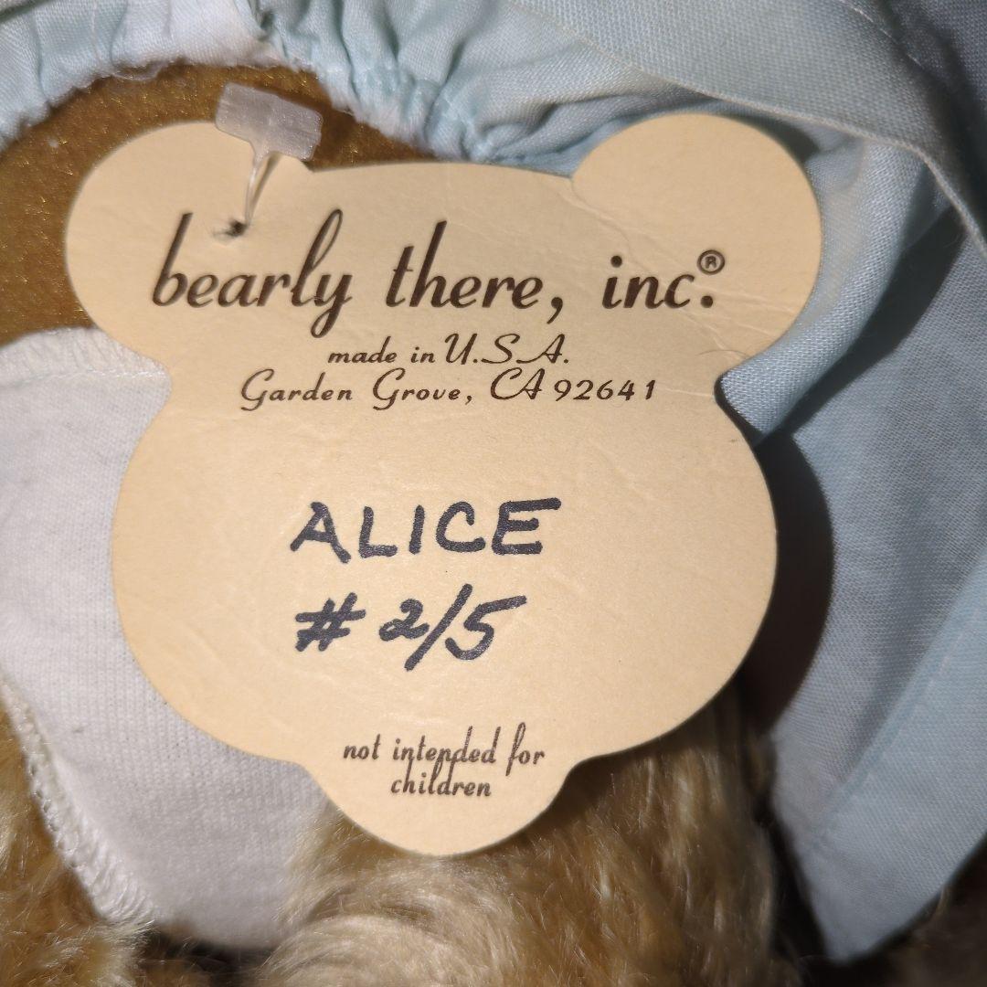 テディベア　アリス　ＡＬＩＣＥ　リンダ・シュピーゲル　サイン入り　５体限定