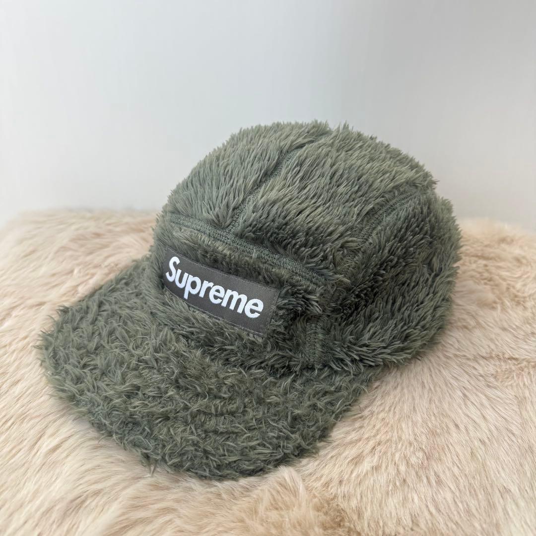 Supreme Fuzzy Camp Cap フリースキャップグリーン