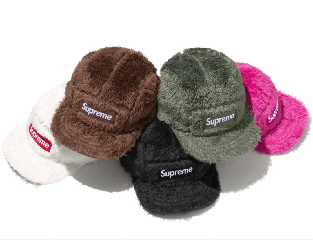 Supreme Fuzzy Camp Cap フリースキャップグリーン