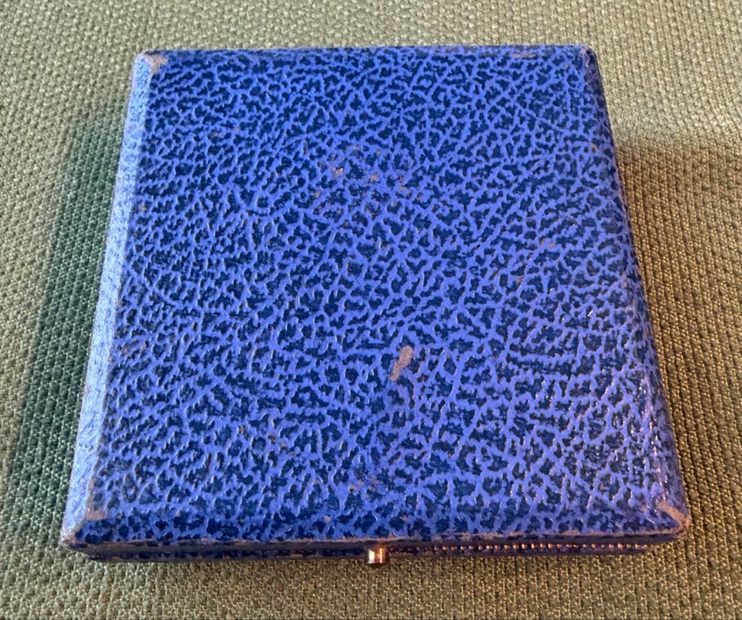 英国『JAY'S』アンティーク ジュエリー ケース 青色