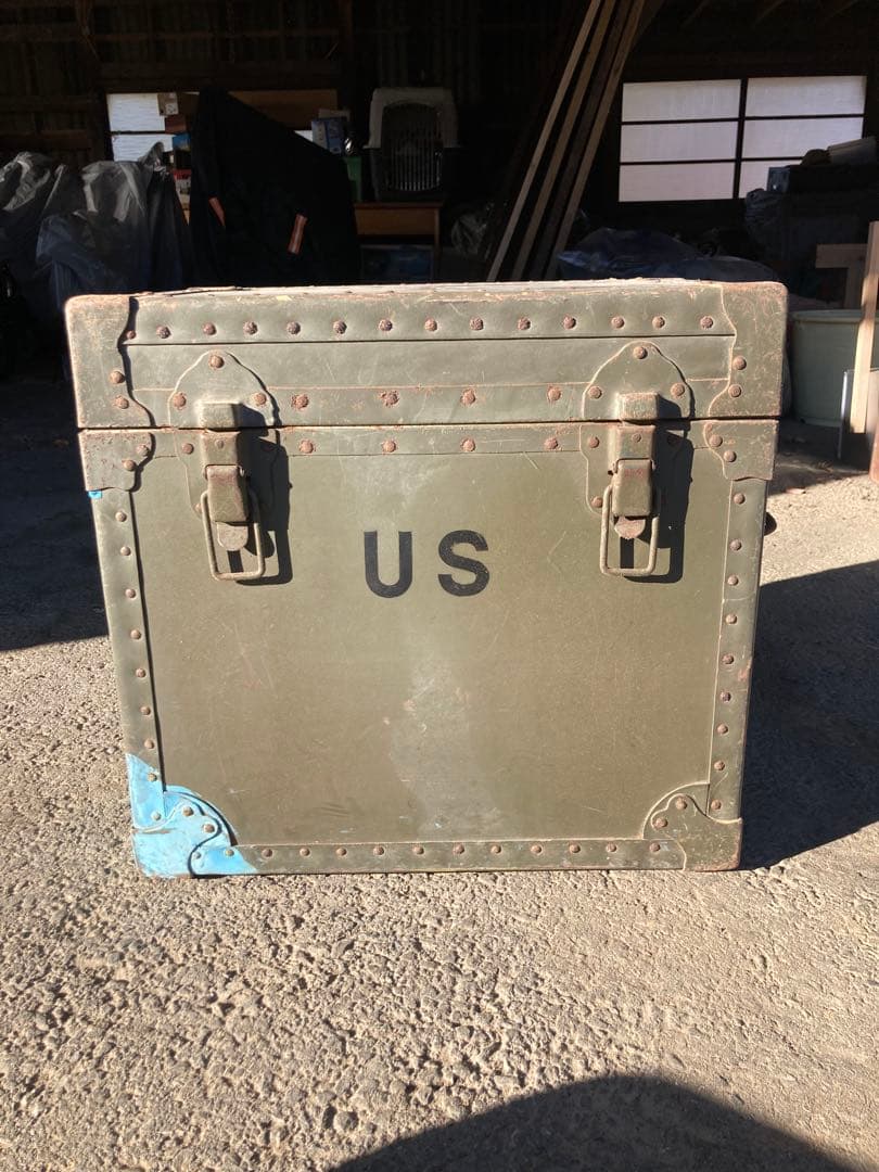 緑　ビンテージボックス ミリタリーボックス？