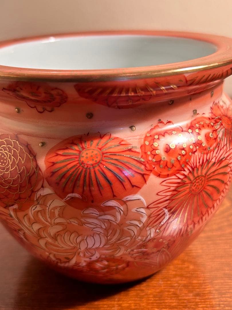 九谷焼　古九谷　壺　赤絵