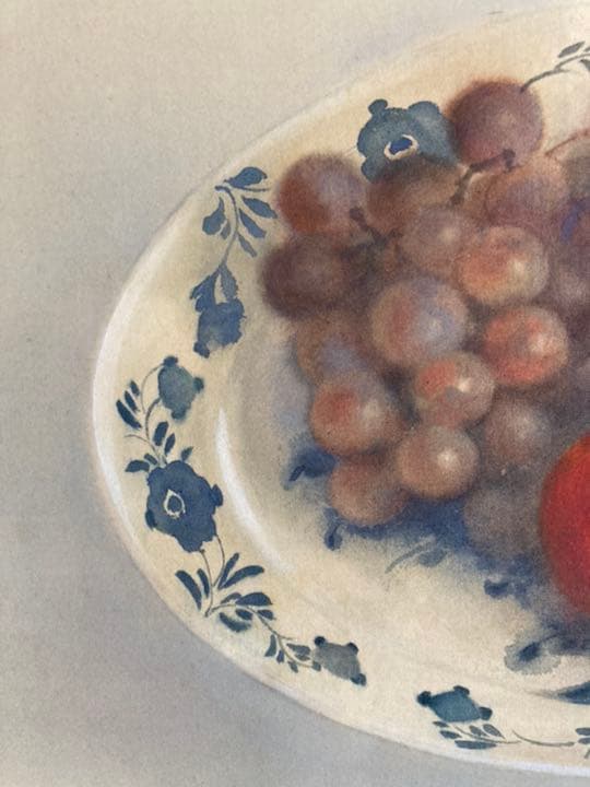 青木大乗 <果実> 真作保証　絹本