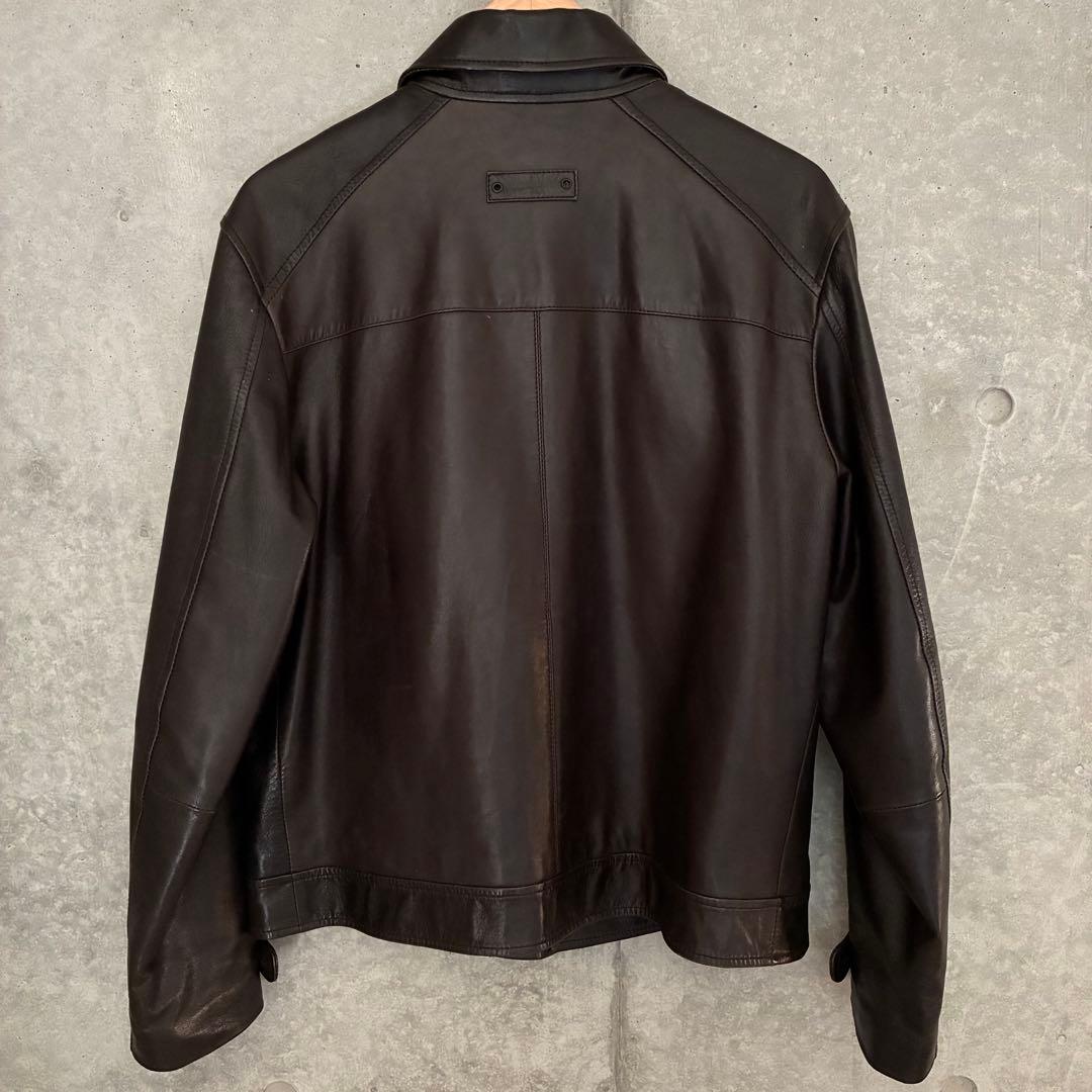 ヴィンテージ レザージャケット ブラウン ラムレザー シングル エディスリマン