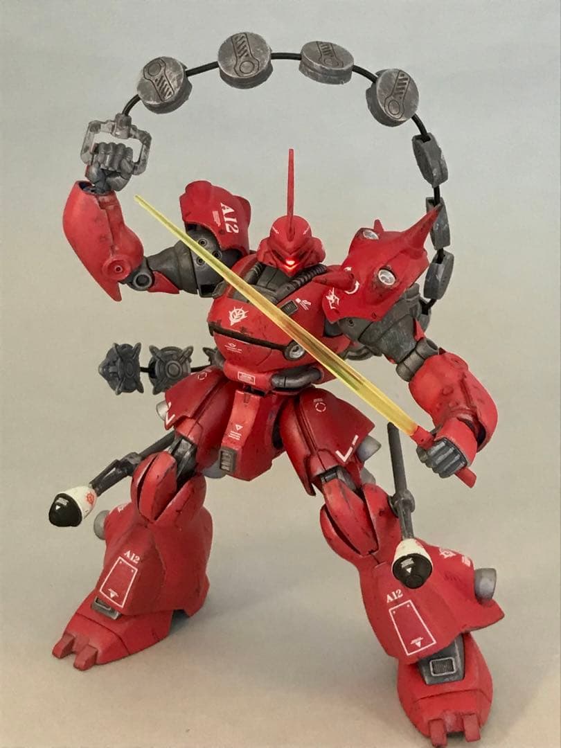 ガンプラ1/144赤いケンプファーHGモノアイLEDマグネット独立点灯ジャンク