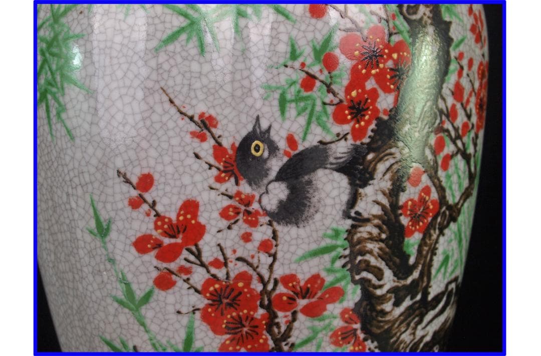 中国 清時代　在銘手描き花瓶 美術品　激安骨董品 DE1040B12-5