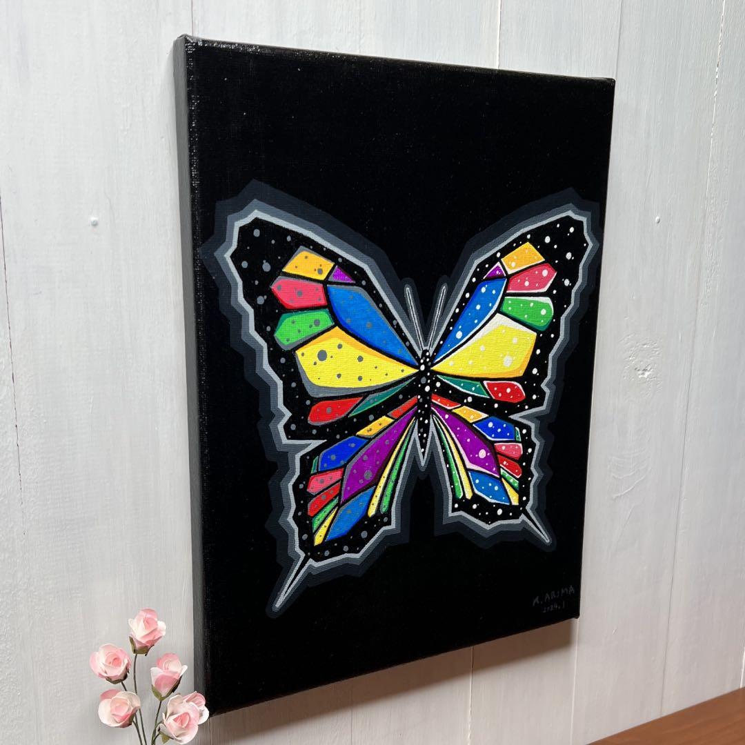 ブラックバタフライ｜絵画 原画 蝶の絵 イラスト ドローイング